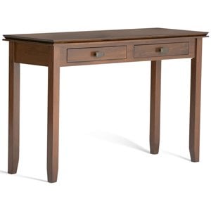 Allora Wood 46&quot Transitional Console Sofa Table in Russet Brown