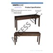 Allora Modern Solid Wood Wide Console Sofa Table in Mahogany Brown