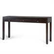 Allora Modern Solid Wood Wide Console Sofa Table in Mahogany Brown