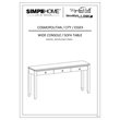 Allora Modern Solid Wood Wide Console Sofa Table in Mahogany Brown