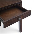 Allora Modern Solid Wood Wide Console Sofa Table in Mahogany Brown
