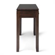 Allora Modern Solid Wood Wide Console Sofa Table in Mahogany Brown