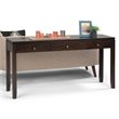 Allora Modern Solid Wood Wide Console Sofa Table in Mahogany Brown