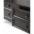 Allora Solid Wood Console Table with Storage Drawers Hickory Brown