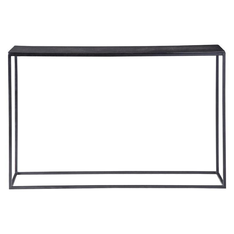 Allora Industrial Aluminum and Iron Console Table in Antique Bronze