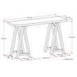 Allora Transitional Solid Wood Console Table in Dark Chestnut Brown