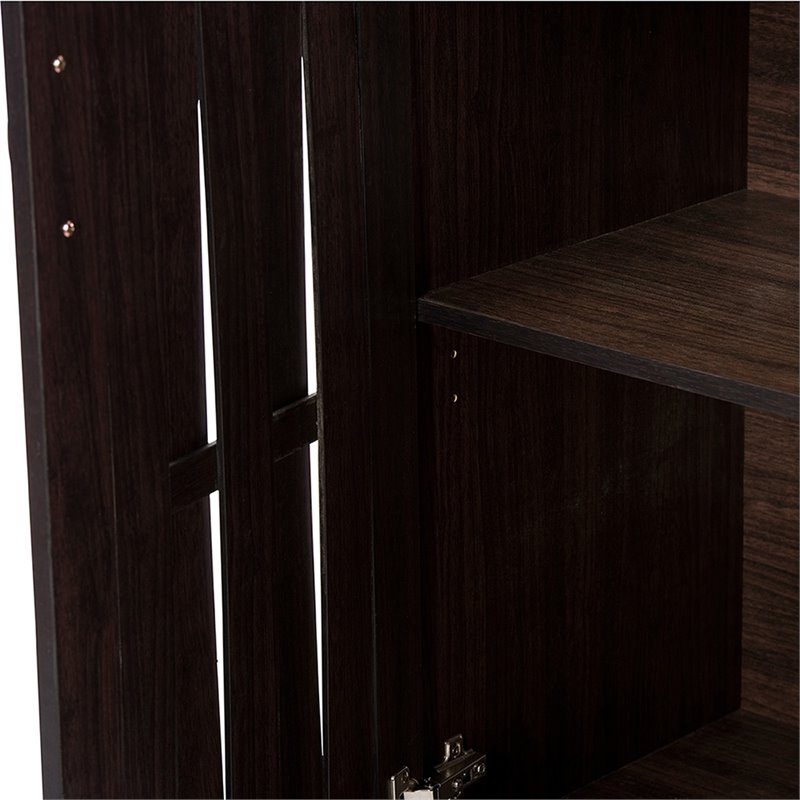 Allora Contemporary Wood Sideboard in Dark Brown