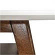 Allora Mid-Century Styled Solid Wood Coffee Table in Off White/Pecan
