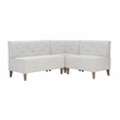 Allora Fabric Light Gray Corner Nook Bench Rectangular Seats 5 73.37