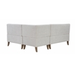 Allora Fabric Light Gray Corner Nook Bench Rectangular Seats 5 73.37