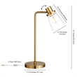Allora Modern Metal Table Lamp in Brass Finish