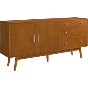NewTitle: Allora Wood Acorn Sideboard Rectangular Adjustable Shelves 70&quot Unassembled