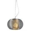 Bromi Design Lenox 1 Light Aluminum Modern Pendant in Silver