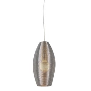 Bromi Design Lenox 1 Light Aluminum Round Pendant in Silver