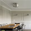 Bromi Design Lenox 1 Light Aluminum Round Flush Mount in Silver