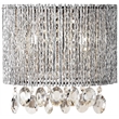 Bromi Design Crystalline 2 Light Round Crystal Wall Sconce in Chrome