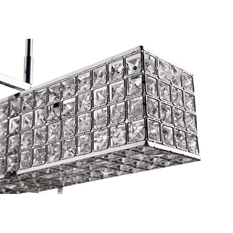 Bromi Design Halo 5 Light Modern Metal Pendant in Chrome