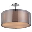 Bromi Design Lynch Metal Iron Mesh Drum Pendant in Chrome