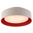 Bromi Design Lynch Metal Flush Mount in White and Red