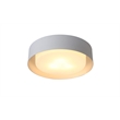 Bromi Design Lynch Metal Flush Mount Ceiling Light in Black and Silver