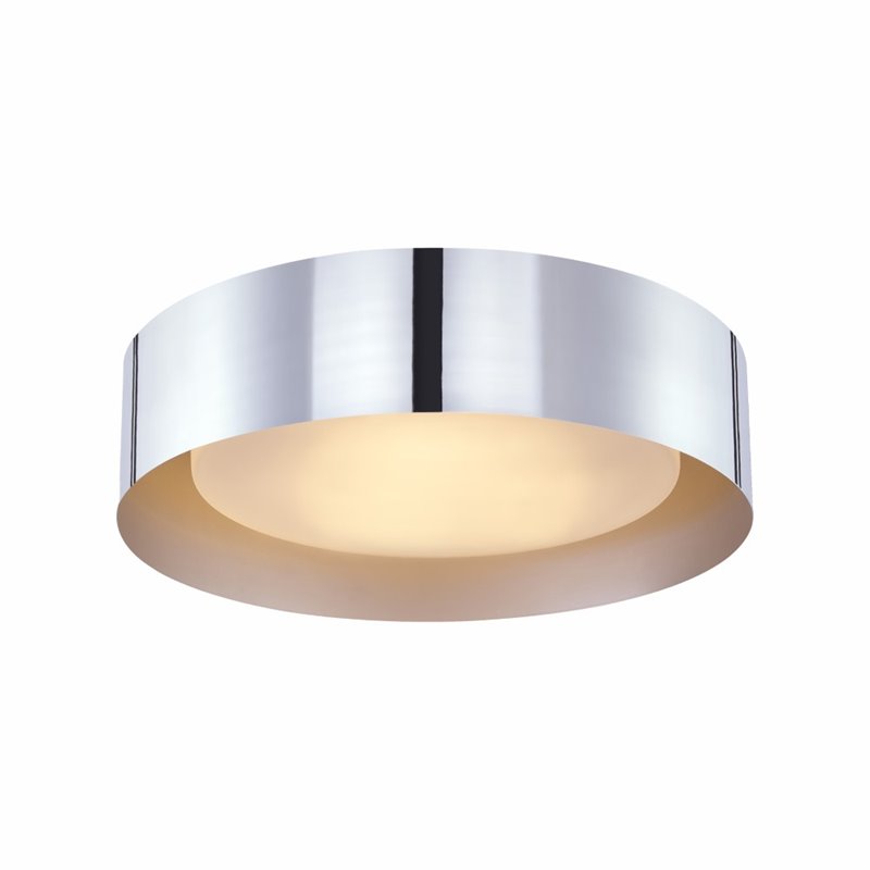 Bromi Design Lynch Metal Flush Mount Ceiling Light in Chrome