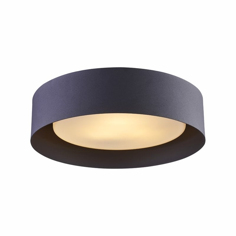 Bromi Design Lynch Metal Flush Mount Ceiling Light in Black