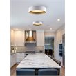 Bromi Design Lynch Metal Flush Mount Ceiling Light in White and Gold