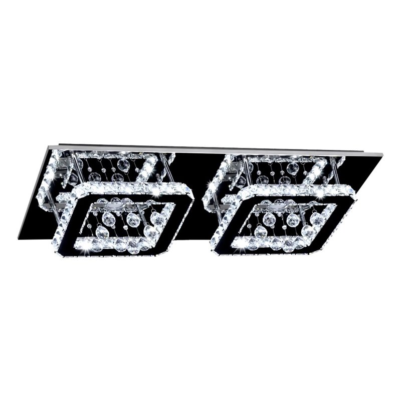 Bromi Design St Tropez 2 Light Stainless Steel Flush Mount in Chrome
