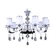 Bromi Design St Tropez Platinum Stainless Steel Chandelier in Chrome