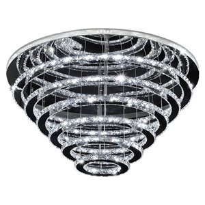 Bromi Design St Tropez Phantom Stainless Steel Chandelier in Chrome