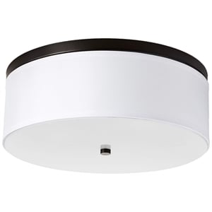 Bromi Design Braxton 20&quot Metal Round Flush Mount in White and Black