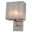 Bromi Design Prescott Metal Single Silk Wall Scone in Silver