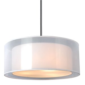 Bromi Design Phoenix 20&quot Metal Pendant in White