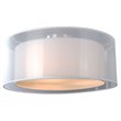 Bromi Design Phoenix 2 Light Metal Flush Mount in White