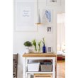 Bromi Design Berkley Single Light Aluminum Pendant in White and Gold