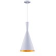 Bromi Design Berkley Single Light Aluminum Pendant in White and Gold