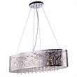 Bromi Design Royal 9 Light Metal Linear Pendant in Chrome