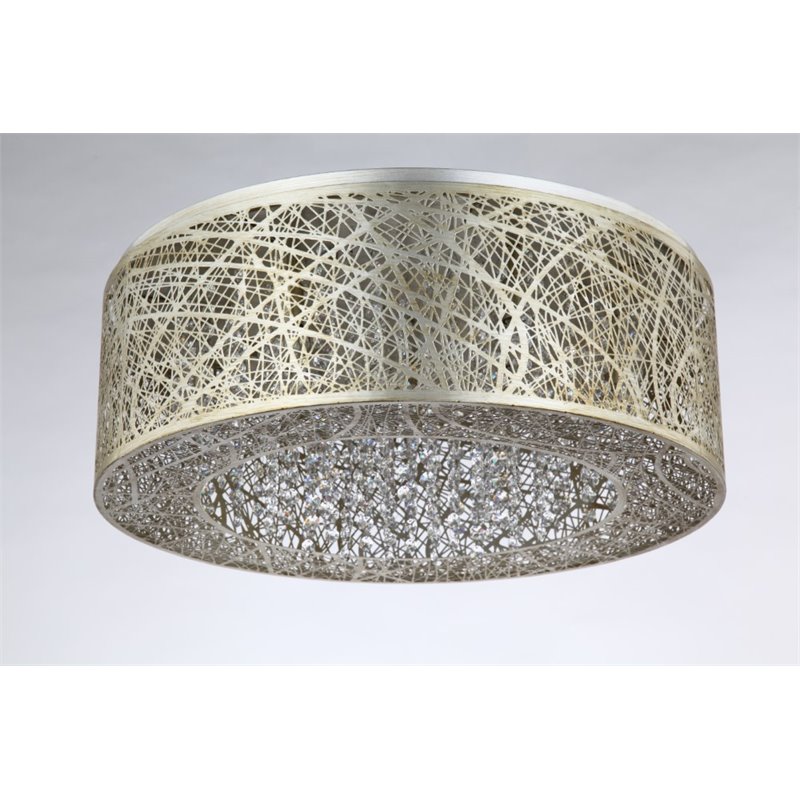 Bromi Design Royal 9 Light Metal Pendant Flush Mount Ceiling Light in Gold