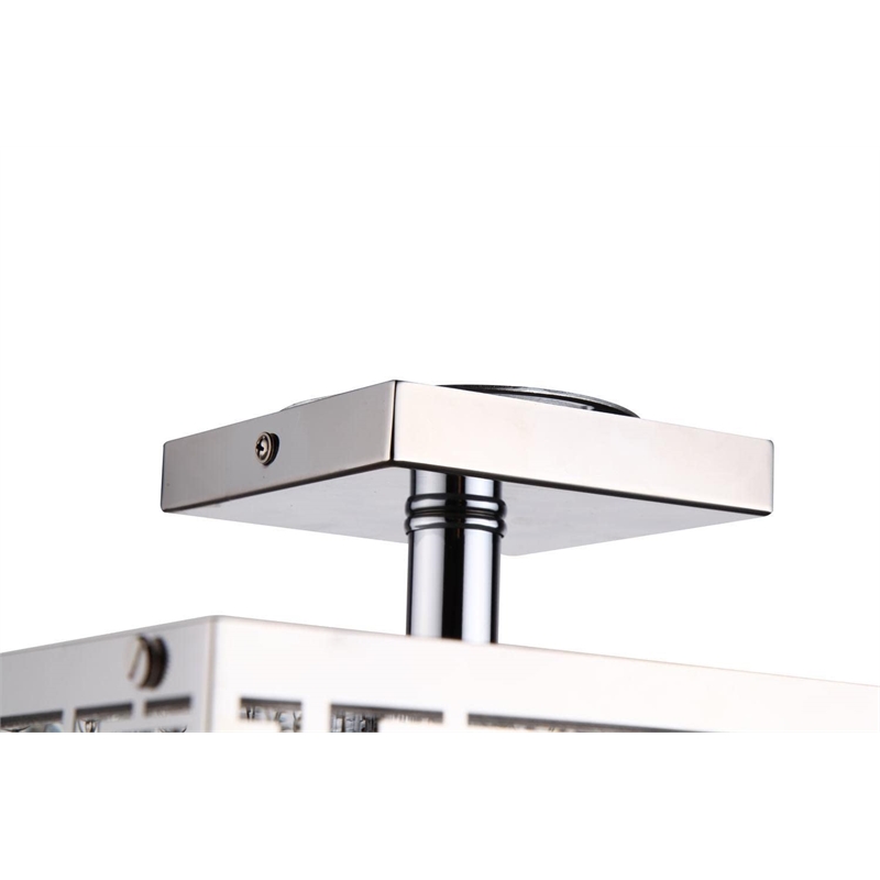 Bromi Design Metropolitan 4 Light Metal Semi-Flush Pendant in Chrome