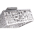 Bromi Design Metropolitan 4 Light Metal Semi-Flush Pendant in Chrome