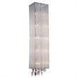 Bromi Design Crystalline 5 Light Metal Square Wall Scone in Chrome