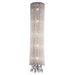 Bromi Design Crystalline 5 Light Metal Round Wall Sconce in Chrome