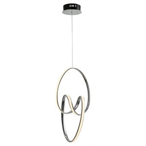 Bromi Design Velocity Metal LED Pendant in Chrome