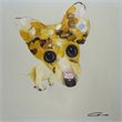Bromi Design Yellow Chiwawwa Hand Painted Canvas Wall Art