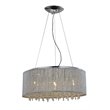 Bromi Design Crystalline Round Modern K9 Crystal Chandelier in Chrome