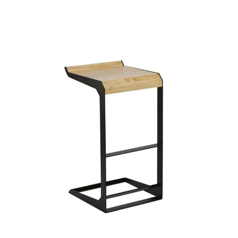 Bromi Design Logan Wood Bar Stool in Black