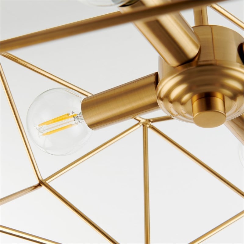 Harrison 13in 4 Light Gold Semi-Flush Mount Ceiling Fixture