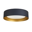 Marley 15.75 in. Led Flush mount Ceiling Fixture in Black/ Gold