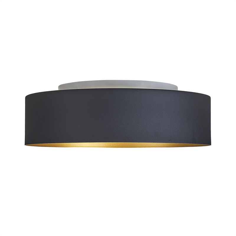 Marley 15.75 in. Led Flush mount Ceiling Fixture in Black/ Gold