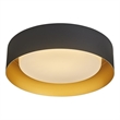Marley 15.75 in. Led Flush mount Ceiling Fixture in Black/ Gold